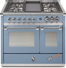 Steel Ascot 100, Rangecooker, 100 cm, Combisteam, Farbe Celeste, A10SF-4TCE , mit 5 Jahren Garantie!