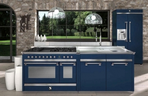 Steel Ascot 100, Rangecooker, 100 cm, Combisteam, Farbe Celeste, A10SF-4TCE , mit 5 Jahren Garantie!