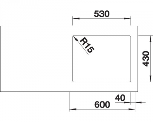 Blanco Etagon 500-IF, Etagenbecken, InFino Ablauf, 521840