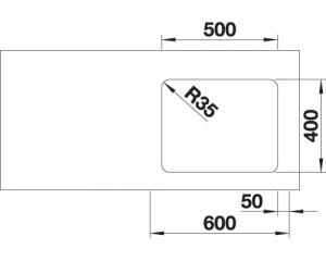 Blanco Etagon 500-U, Etagenbecken, InFino Ablauf, 521841