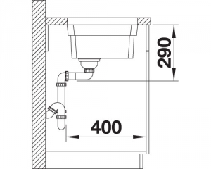 Blanco Etagon 500-U, Etagenbecken, InFino Ablauf, 521841