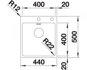 Blanco Andano 400-IF/A, InFino Ablauf, mit PushControl Ablauffernbedienung, 525244