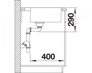 Blanco Andano 400-IF/A, InFino Ablauf, mit PushControl Ablauffernbedienung, 525244