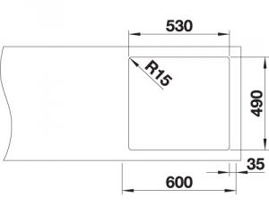 Blanco Andano 500-IF/A, InFino Ablauf, mit PushControl Ablauffernbedienung, 525245