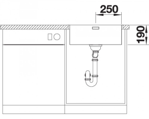 Blanco Andano 500-IF/A, InFino Ablauf, mit PushControl Ablauffernbedienung, 525245