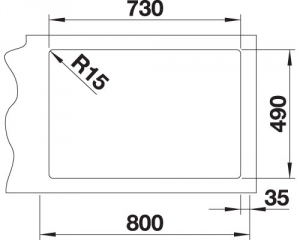 Blanco Andano 700-IF/A, InFino Ablauf, mit PushControl Ablauffernbedienung, 525246