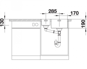 Blanco Andano 340/180-IF/A, InFino Ablauf, mit PushControl Ablauffernbedienung, 525247