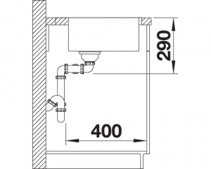 Blanco Andano 340/340-IF/A, InFino Ablauf, mit PushControl Ablauffernbedienung, 525248