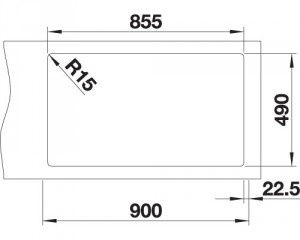 Blanco Andano 400/400-IF/A, InFino Ablauf, mit PushControl Ablauffernbedienung, 525249