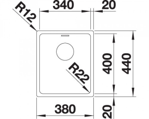 Blanco Andano 340-IF, InFino Ablauf, 522953