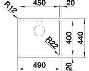 Blanco Andano 450-IF, InFino Ablauf, 522961