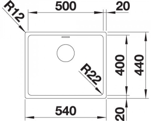 Blanco Andano 500-IF, InFino Ablauf, 522965