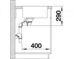 Blanco Andano 340/180-IF, Hauptbecken links, InFino Ablauf, 522975