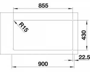 Blanco Andano 400/400-IF, InFino Ablauf, 522985