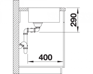 Blanco Andano 400/400-IF, InFino Ablauf, 522985