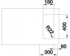 Blanco Andano 180-U, InFino Ablauf, 522952