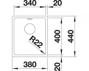 Blanco Andano 340-U, InFino Ablauf, 522955