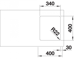 Blanco Andano 340-U, InFino Ablauf, 522955