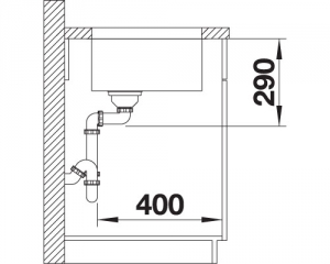 Blanco Andano 340-U, InFino Ablauf, 522955