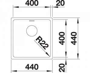 Blanco Andano 400-U, InFino Ablauf, 522959