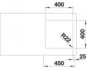 Blanco Andano 400-U, InFino Ablauf, 522959