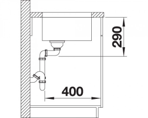 Blanco Andano 400-U, InFino Ablauf, 522959