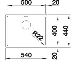 Blanco Andano 500-U, InFino Ablauf, 522967