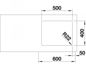 Blanco Andano 500-U, InFino Ablauf, 522967