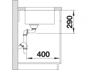 Blanco Andano 500-U, InFino Ablauf, 522967