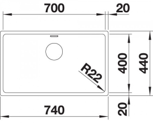 Blanco Andano 700-U, InFino Ablauf, 522971