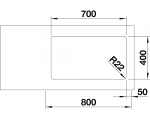 Blanco Andano 700-U, InFino Ablauf, 522971