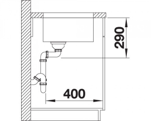 Blanco Andano 700-U, InFino Ablauf, 522971