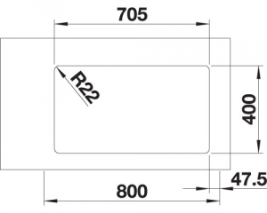 Blanco Andano 340/340-U, InFino Ablauf, 522983