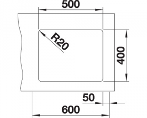 Blanco Etagon 500-U Silgranit PuraDur, Farbe anthrazit, InFino Ablauf, 522227