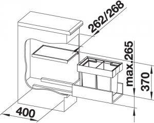 Blanco Flexon II 30/2 Abfalltrennsystem, 521467