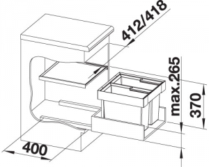 Blanco Flexon II 45/2 Abfalltrennsystem, 521468