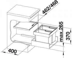 Blanco Flexon II 50/2 Abfalltrennsystem, 521469