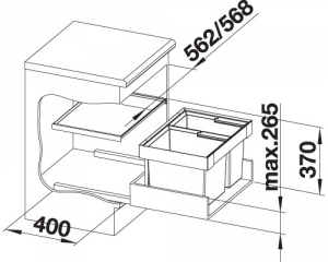 Blanco Flexon II 60/2 Abfalltrennsystem, 521471