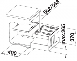 Blanco Flexon II 60/3 Abfalltrennsystem, 521472