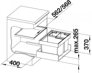 Blanco Flexon II XL 60/3 Abfalltrennsystem, 521473