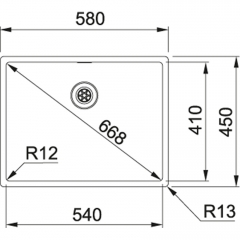 Franke Box BXX 210/110-54 Slimtop, Stopfenventil 127.0375.277, 11029