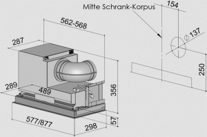 berbel Firstline Unseen BEH 60 FLU Einbauhaube Umluft, 1070098, 7 JAHRE GARANTIE!