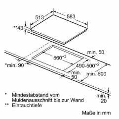 Constructa CM323052, Elektrokochstelle herdgebunden, Edelstahlrahmen, mit 5 Jahren Garantie!