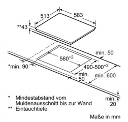 Constructa CM321052, Elektrokochstelle, Edelstahlrahmen, mit 5 Jahren Garantie!