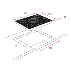 Teka TR 951, Highlight Kochfeld, 90 cm, Facette, 10210002 mit 5 Jahren Garantie!