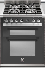 Steel Ascot 70, Rangecooker, 70 cm, Multifunktion, Farbe Anthrazit, A7FF-4IAN, mit 5 Jahren Garantie!