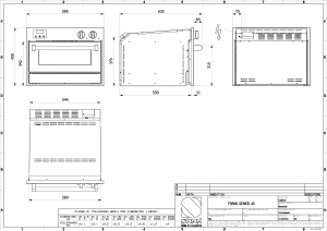 Steel Genesi 60x45, Einbaupizzaofen, Farbe Anthrazit, GFE6-PAN, mit 5 Jahren Garantie!