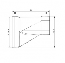 Elica Verbinder von rund auf flach 227x94, KIT0121008