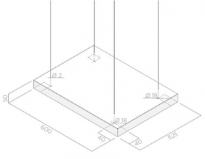 ELICA Konsolenset 60 cm + 2 Kabel fr Inselhaube Bio, KIT0120947