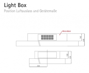 Silverline LBUD 100 W Light Box, Deckenhaube, weiss. Mit 5 Jahren Garantie!